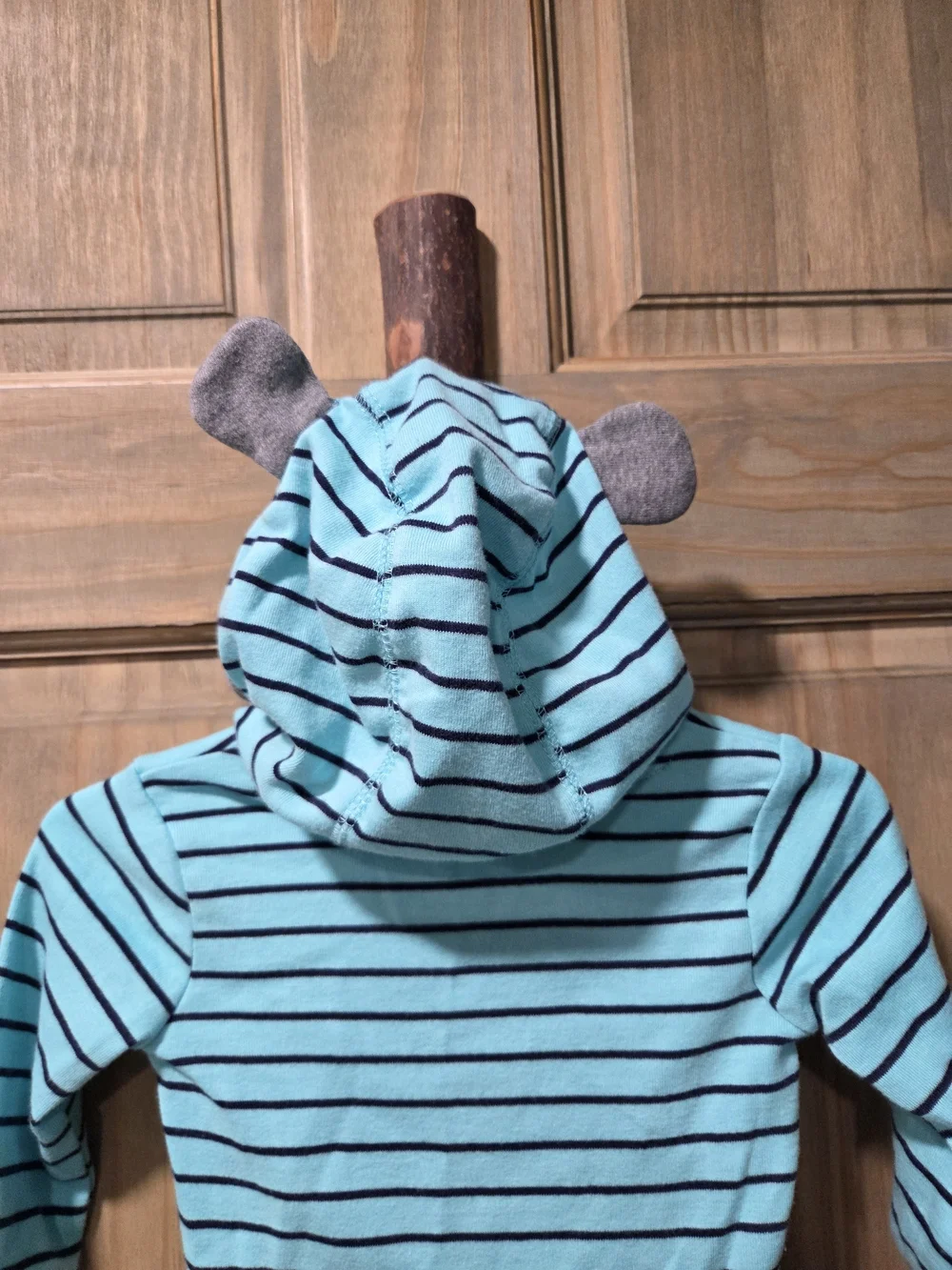 **BUNDLE & SAVE** Carter's Striped Bodysuit in Aqua and Gray With Cute Ears